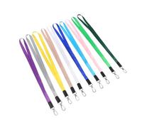 GALPADA 10Pcs Thickened Badge Holder Lanyards Multipurpose Id Card Hanging Straps with Creative Buckle Lightweight for Work Office School Use