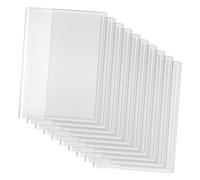 GALPADA 10pcs Transparent Book Covers Clear Protective Sleeves Lightweight Flexible Book Protector for School Textbooks Easy Slip Design