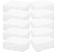 GALPADA 10Pcs Triangle Makeup Sponge Holder Box Portable Cosmetic Puff Storage Case for Travel Beauty Sponge Organizer Lid for Home and On-the-Go Use