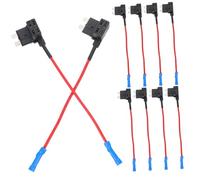 GALPADA 10pcs Truck In Line Fuse Holder Kit with Protective Cover Gauge Wire Capacity High Grade Copper Wire Electrical Fuse Adapter for Car Rv Boat Circuit Protection