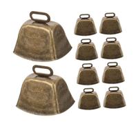 GALPADA 10pcs Vintage Bronze Mini Cow Bells for Crafts and Decorations Loud Metal Cattle Bells with Clear Sound for Sporting Events Weddings Shepherding and Outdoor Celebrations