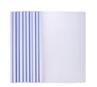 GALPADA 10pcs White Sliding Bar Report Covers for A4 Papers, High Capacity Pp File Folders with Non-Slip Locking Bar, for Schools and Enterprises Document Organisation