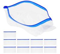 GALPADA 10pcs Zipper Pen Bag for Artists and Office Workers, Plastic | Storage for Stationery, Cosmetics and Keys, Lightweight Carry for Travel or Outdoor Sketching