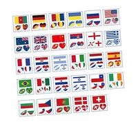 GALPADA 116pcs Waterproof Face Tattoos Stickers 60x60mm Temporary Patriotic Flag Decals for Boys and Girls Sports Events Marathon Body Art