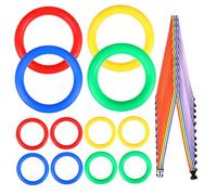 GALPADA 12 Pcs Kids Safety Walking Rope Round Ring Handles, Cloth and Plastic Material, Designed to Prevent Children from Getting Lost and Reduce Teacher Workload, for Preschool