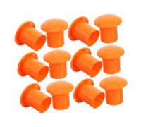 GALPADA 12 Pcs Plastic Mushroom Rebar End Caps for Stakes Safety Covers for Rebar Tips Orange Protective Caps for Construction Garden and Storage Use