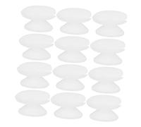 GALPADA 12 Pieces Silicone Makeup Brush Covers - Protect Your Lip Applicators and Brushes with These Durable - Anti Lost Reusable Covers for Makeup Lovers White