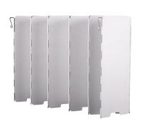 GALPADA 12 Plates Lightweight Foldable Camping Stove Windshield Made of Sturdy Aluminum Alloy with Built-in Pegs for Secure to Ground Use, for Backpacking and Hiking Outdoor Cooking