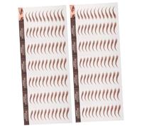 GALPADA 12 Sheets Brown Eyebrow Stickers Simulation Hair-like Tattoo Transfers for Natural Shaping Grooming Safe Skin-friendly Material for Missing Uneven Brows