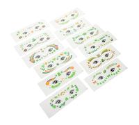 GALPADA 12 Sheets St Patrick Day Face Makeup Stickers Cartoon Shamrock Temporary for Women Party Favors Irish Festival Celebration Body Art