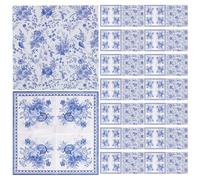 GALPADA 120pcs Vintage Floral Paper Napkins Disposable with Fade Resistant Prints and Highly Absorbent Material, for Dinner Decor and Birthday Party Use