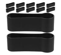 GALPADA 12pcs Adjustable Walking Cane Holder Strap for Elderly, Black Plastic Clip with Quick Installation and Versatile Compatibility, for Daily Walks and Outdoor Activities