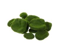 GALPADA 12pcs Artificial Moss Stones Decorative Faux Moss Rocks for Garden and Home DIY Plant Decor Realistic Simulation for Living Bedroom Office