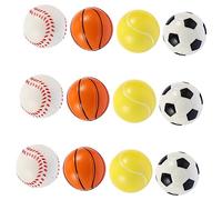 GALPADA 12pcs Bite-resistant PET PU Ball Set Colorful Dog Training Balls Sturdy and Non-toxic Playthings for Puppies and Adult Dogs Random Style