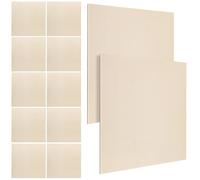 GALPADA 12pcs Blank Wood Boards Unfinished Wood Squares Rustic Aesthetic Smooth Edges Beige Craft Board for Burning and Staining Crafts