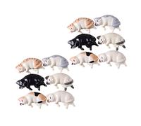GALPADA 12pcs Cat Shaped Manicure Pen Stand Adorable Nail Brush Holder for Desk Organization Safe Material Cute Desktop Adornment for Nail Art