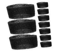 GALPADA 12pcs Cat Water Fountain Replacement Filters with Black Stainless Steel Sponge Compatible with Pet Water Dispensers Debris Prevention for Safe Drinking Easy to Install