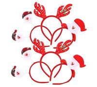 GALPADA 12pcs Christmas Party Hairbands for Santa Snowman Reindeer Antler Headbands Lightweight Xmas Hair Hoops Comfortable Holiday Costume Accessories for Boys