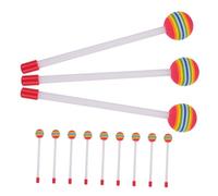 GALPADA 12pcs Colorful Drumsticks Rainbow Music Instrument Mallets Soft Foam Head Percussion Sticks Plastic Handles for Boys and Girls Home and School Use