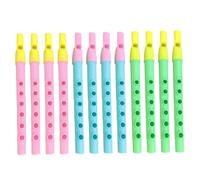 GALPADA 12pcs Colorful Mini Descant Recorder Flutes for Beginners Music Playing Instruments Random Colors Random Color