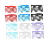 GALPADA 12pcs Colorful Plastic Side Hair Combs for Women Vintage Small Wave Hair Clip Pins Random Colors Random Color