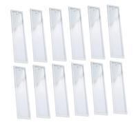 GALPADA 12PCS DIY Epoxy Bookmark Mold for Handmade Crafting Compact Rectangular Silicone Mold for Delicate Bookmarks for Teens and Craft Lovers at Home Office Decoration