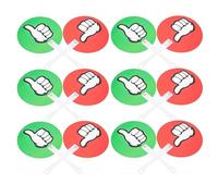 GALPADA 12pcs Dual-sided Yes No Paddles for Classroom Voting Green Red True False Handheld Student Feedback Boards Efficient Teacher Interaction Tools for School Supplies and Event