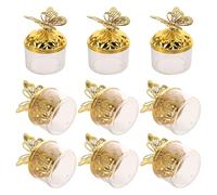 GALPADA 12pcs Elegant Golden Plastic Wedding Candy Boxes and Butterfly Shapes, Keepsake Option, Suitable for Displaying Candies, Chocolates, and Desserts, for Upscale Events