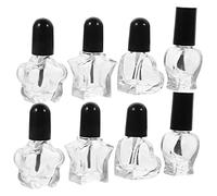 GALPADA 12pcs Empty Glass Nail Polish Bottles Brush Sub-packed Nail Gels Bottle for Art Manicure Accessory