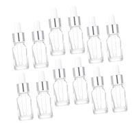 GALPADA 12pcs Glass Dropper Bottles Small Travel Sub Bottles Packing Reusable for Perfume Refill