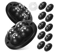 GALPADA 12Pcs Mini Self Adhesive Caster Wheels Rotation Stable Silent Abs Stainless Steel Rollers for Furniture Storage Boxes Trash Can Movers