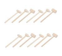 GALPADA 12Pcs Mini Wooden Hammers for Safe Polished Wood Beat with Compact Grip Creative Mallets for Hand-Eye Coordination and Montessori Learning for Pounding Cake and DIY Crafts