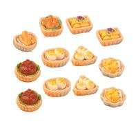 GALPADA 12pcs Miniature Food Models DIY Charms Mixed Style Realistic Dollhouse Chinese Snack Decor for Crafting Collecting Mini Food Props
