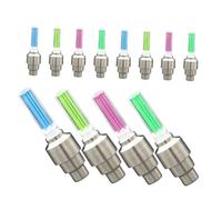 GALPADA 12pcs Multi-color Bike LED Wheel Valve Stem Lights Easy Install Cycling Safety Lights for Night Riding Stable Brightness and Extended Battery Life Enhances Visibility and Rider