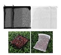 GALPADA 12pcs Plastic Mesh Filter Bags with Zipper Closure for Aquarium and Garden Pond, 15x10cm Fish Tank Media Bags, 6pcs White and 6pcs Black for Ceramic and Phosphate Removers