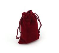 GALPADA 12pcs Red Flannel Drawstring Bags for Jewelry and Sweets Storage, Soft Jewellery Pouches with Easy to Open and Close Closure, for Wedding Favour Packaging and Trinket Makers