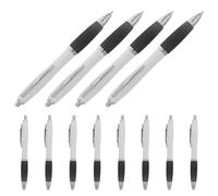 GALPADA 12pcs Retractable Black Ballpoint Pen Medium Point 1.0mm Plastic White, Anti-slip Grip Note Taking Pen for Offices, Teachers and Professionals, School Season Decor
