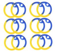 GALPADA 12pcs Silicone Dog Tag Hoops Noise-reducing Mute Rings for Pet Name Tags and Easy to Install Random Colors for Collar Protection and Jingle Silencing Random Color