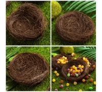 GALPADA 12pcs Simulated Bird Nests Natural Craft Decor for Easter Photography Props Home Office Cold Dish Garnish Creative Soft Texture Ornamental