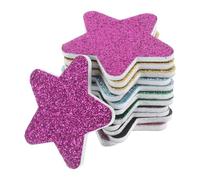 GALPADA 12pcs Star Shape Mini Nail Buffer Strips Disposable Glitter Nail Files for Gel Polish Pedicure Christmas Party Favors Travel Size