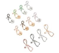 GALPADA 12pcs Stethoscope Brooch Pins Medical Alloy Badge for Doctors Nurses Midwives Stylish Clothes Decoration Lapel Pins Gift for Healthcare Professionals