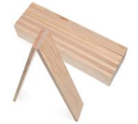 GALPADA 12pcs Unfinished Pallet Wood Pine Planks with Thick Wood Rectangular Boards, Smooth Surface and Multi-Purpose Use, Beige Wooden Blocks for Crafting, DIY Projects, and Home