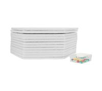 GALPADA 12pcs White Hexagonal Soundproofing Pad Made of Wool Chemical Fiber for Doors and Ceilings, Sound Absorbing Material that Reduces Sound Reflection, for Small and Medium-Sized Rooms