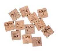 GALPADA 12pcs Wooden Music Note Dice 25mm 8-sided for Music Education and Theory Practice, Versatile Classroom Game Tool for Students and Beginners