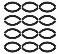 GALPADA 144Pcs Soft Eyelash Curler Replacement Pads, Universal Black Rubber Refills with 24-Slot Square Storage Box, Eyelash Curler Accessories for Travel and Daily Makeup