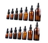 GALPADA 14Pcs Glass Dropper Bottles Brown Essential Oil Containers with Accurate Dispensing for DIY Aromatherapy Cosmetics Scientific Experiments