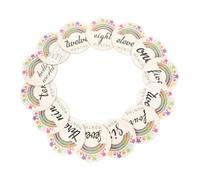 GALPADA 14pcs Wooden Cards Monthly Circles Set for Newborn Photography Beautiful Design Synthetic Material Keepsakes Celebrating First Year