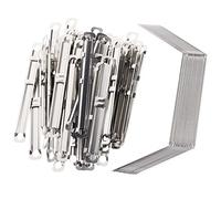 GALPADA 150Pcs Metal Binding Clips Silver Multi Functional Binder Fasteners for Office and Household Use Compact Lightweight File Binder Circles for Scrapbooking and Document Organization