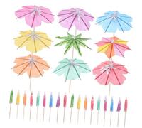 GALPADA 150pcs Mini Cocktail Umbrellas Colorful Drink Picks Paper Parasol Decorations for Parties Weddings Tropical Hawaiian Events Social Media-Worthy Vibrant Cupcake Toppers