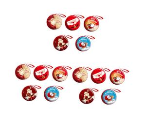 GALPADA 15pcs Christmas Cartoon Coin Purse Portable Change Purses Round Storage Box for Boys and Girls Boy Girl for Year Old Random Style